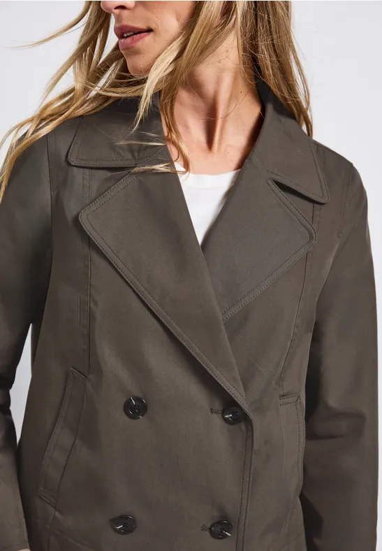 Kurzer Trenchcoat nomad brown