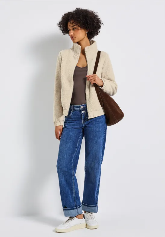 Kurze Teddyjacke savannah sand