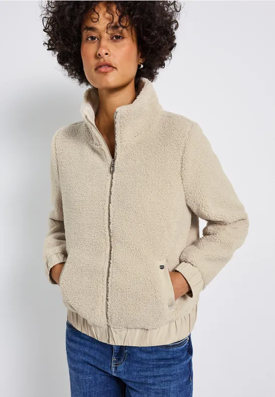 Kurze Teddyjacke savannah sand