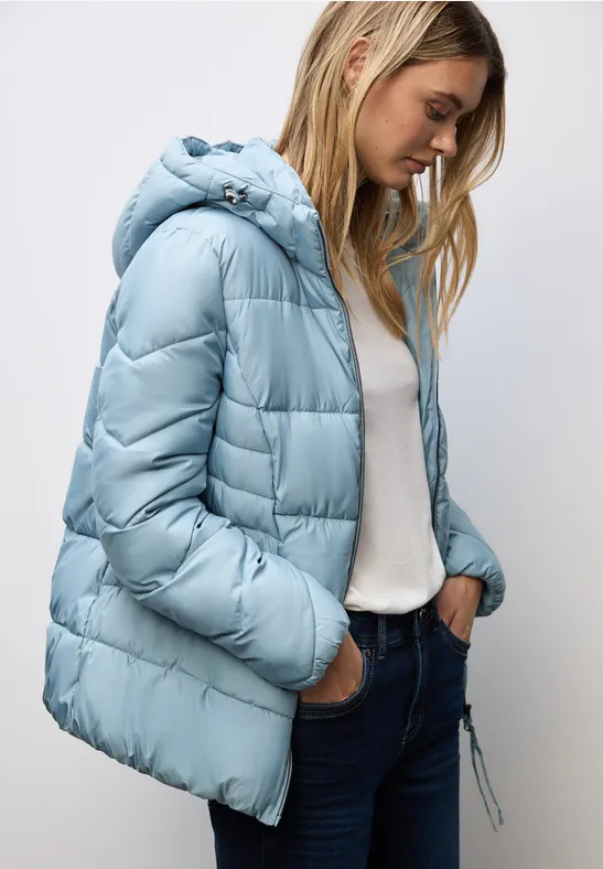 Kurze Steppjacke sterling blue