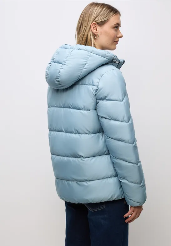 Kurze Steppjacke sterling blue