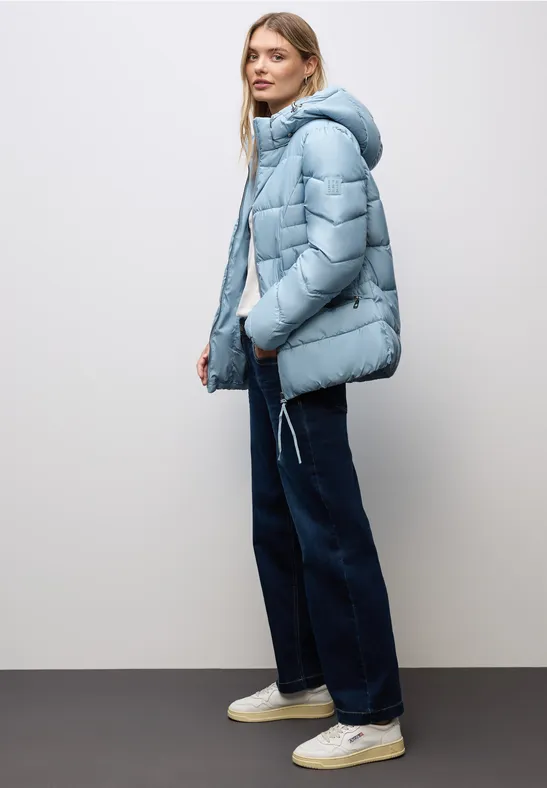 Kurze Steppjacke sterling blue