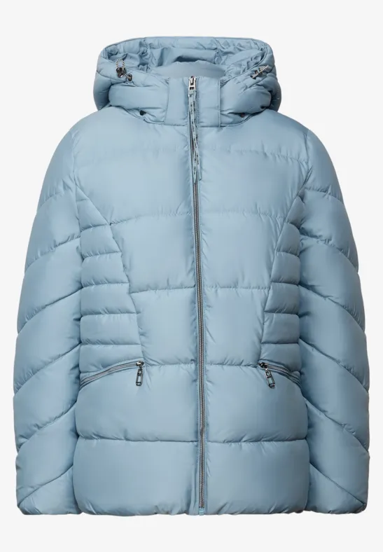 Kurze Steppjacke sterling blue