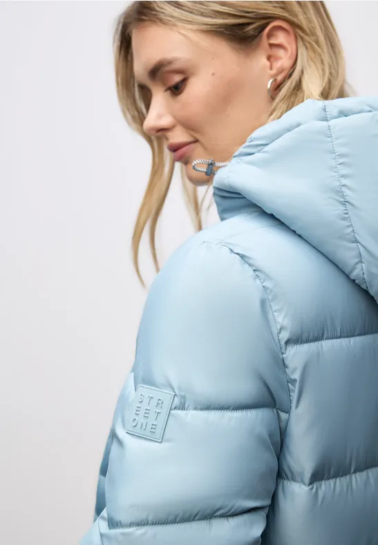Kurze Steppjacke sterling blue