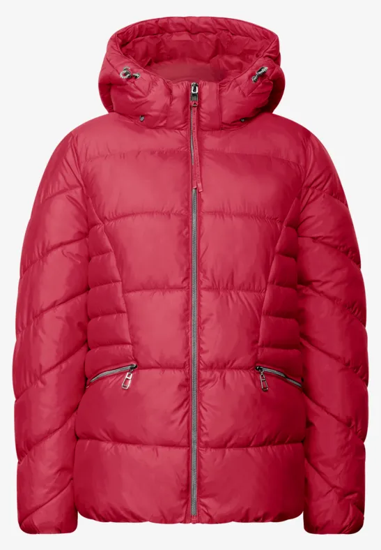 Kurze Steppjacke carpet red