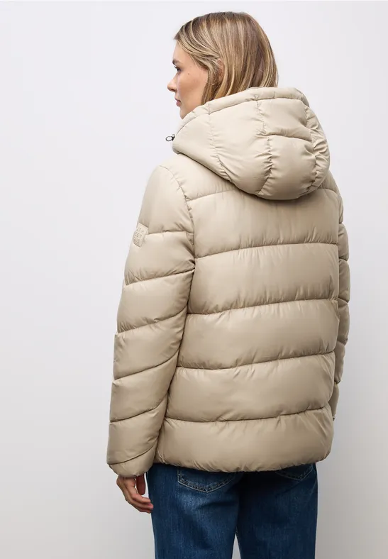 Kurze Steppjacke Smooth Champagne