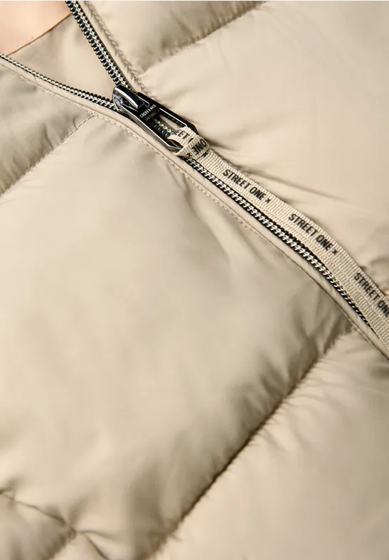 Kurze Steppjacke Smooth Champagne