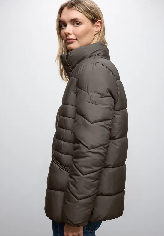 Kurze Steppjacke nomad brown