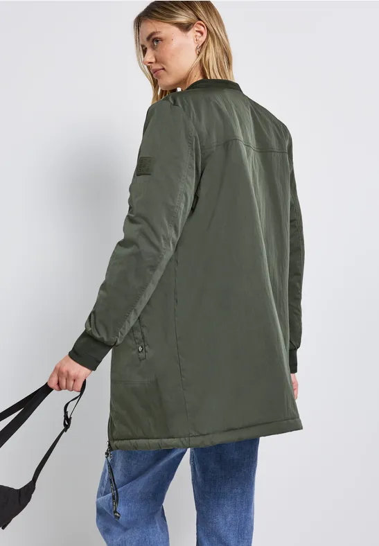Langer Blousun mit Kapuze cypress green