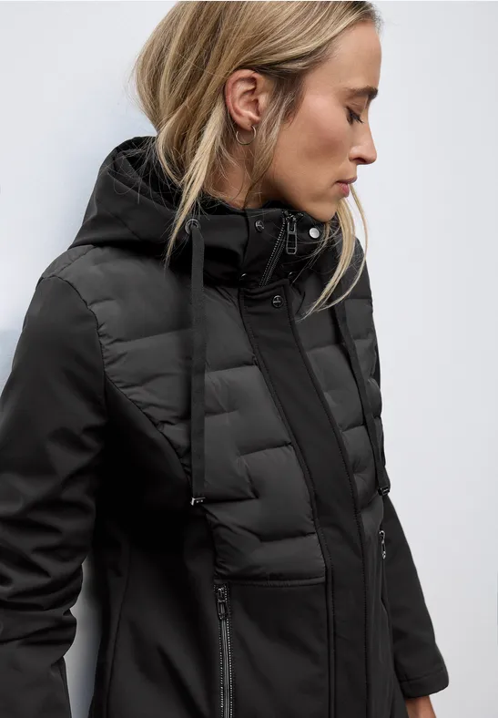 Softshelljacke mit Details Black