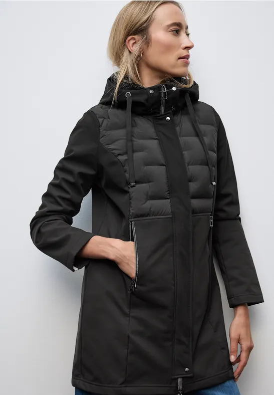 Softshelljacke mit Details Black