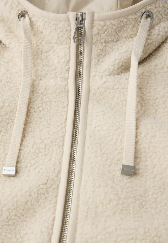 Gevoerd teddyjack pastel sand