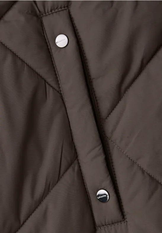 Lange Steppjacke nomad brown