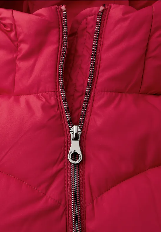 Gewatteerd midi-jack carpet red