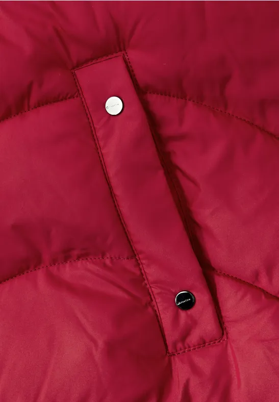 Gewatteerd midi-jack carpet red