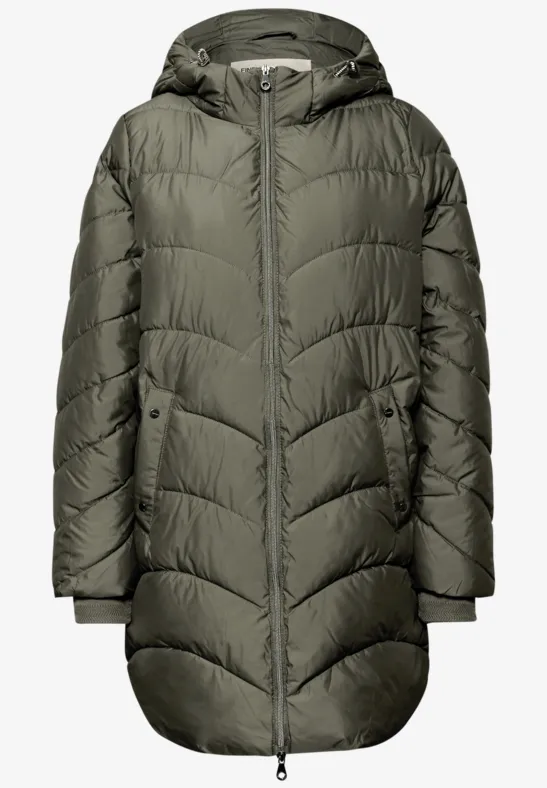 Gewatteerd midi-jack cypress green