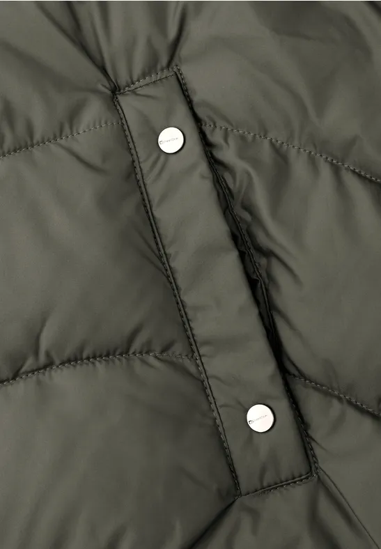 Gewatteerd midi-jack cypress green