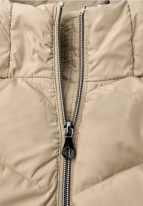 Gewatteerd midi-jack Smooth Champagne