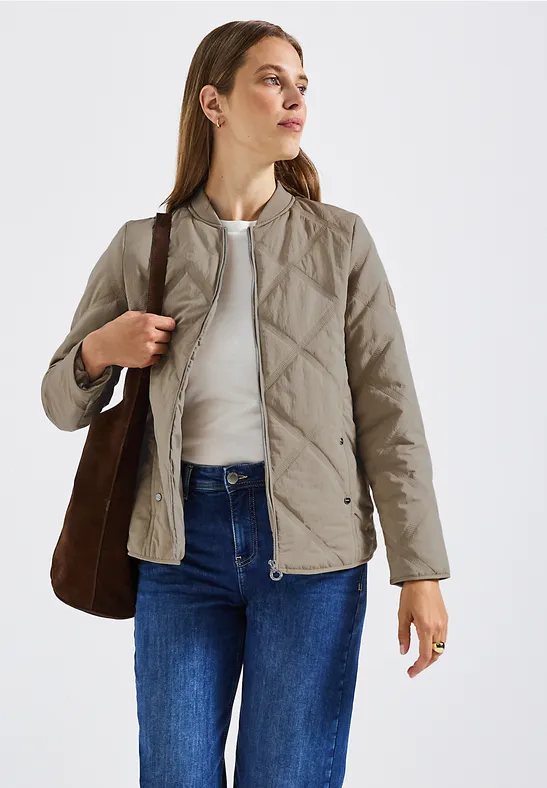 Blouson mit Steppmuster Smooth Champagne