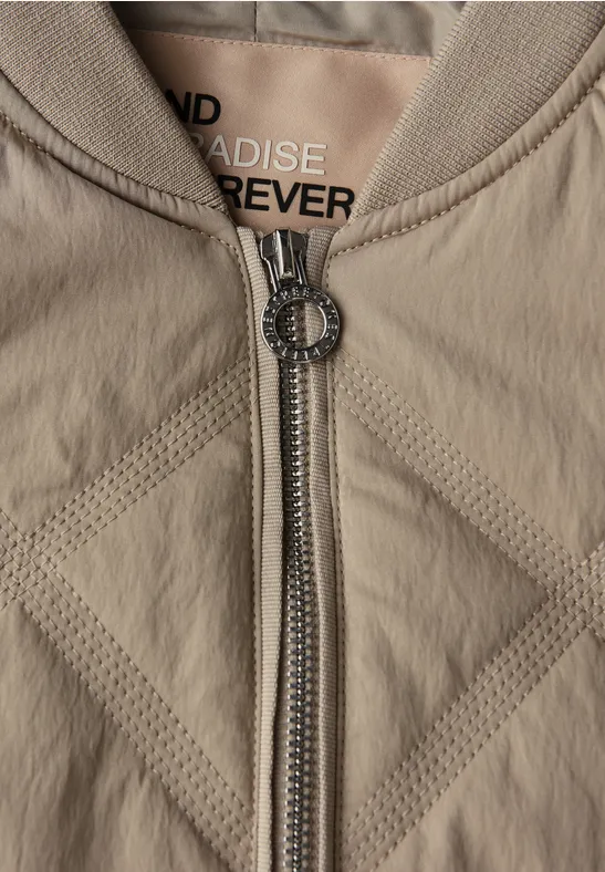 Blouson mit Steppmuster Smooth Champagne