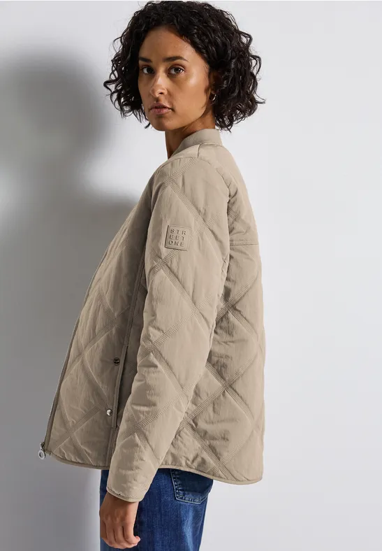 Blouson avec motif piqué Smooth Champagne