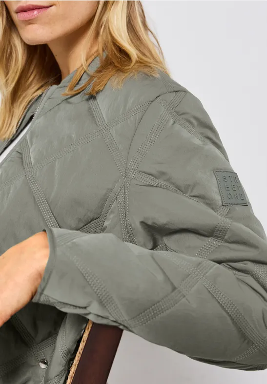 Blouson mit Steppmuster Fresh Sage