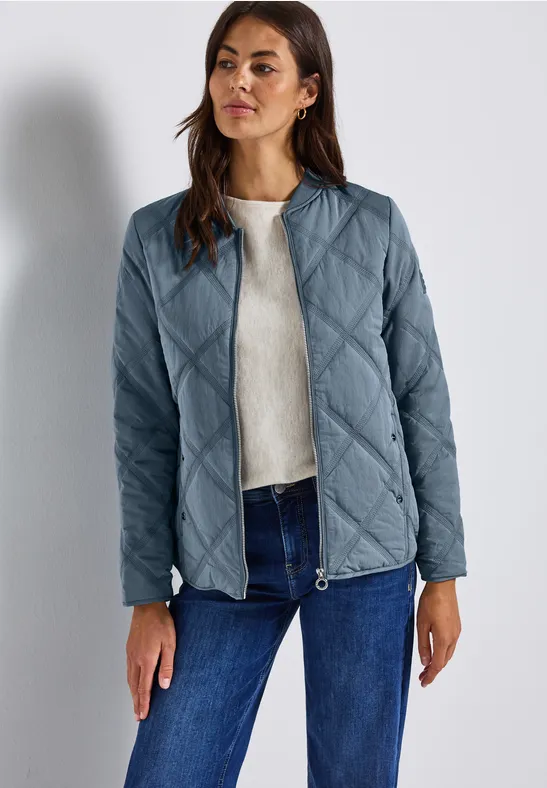 Blouson mit Steppmuster Slate Blue