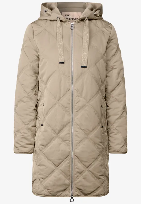 Manteau matelassé avec capuche Smooth Champagne
