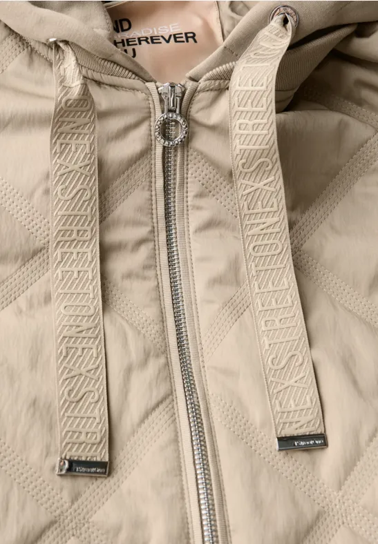 Manteau matelassé avec capuche Smooth Champagne