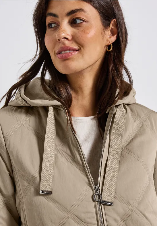 Manteau matelassé avec capuche Smooth Champagne