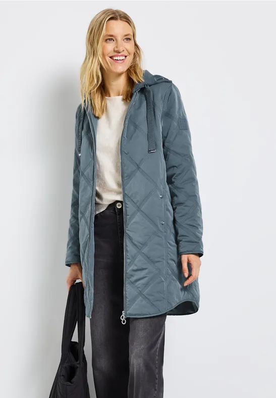 Manteau matelassé avec capuche Slate Blue