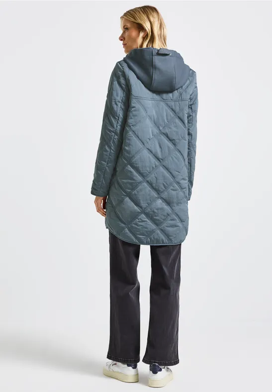 Manteau matelassé avec capuche Slate Blue