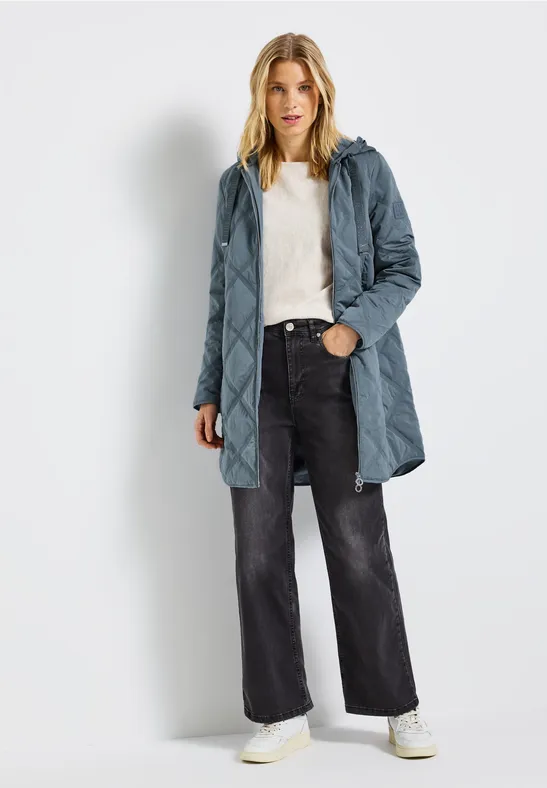 Manteau matelassé avec capuche Slate Blue