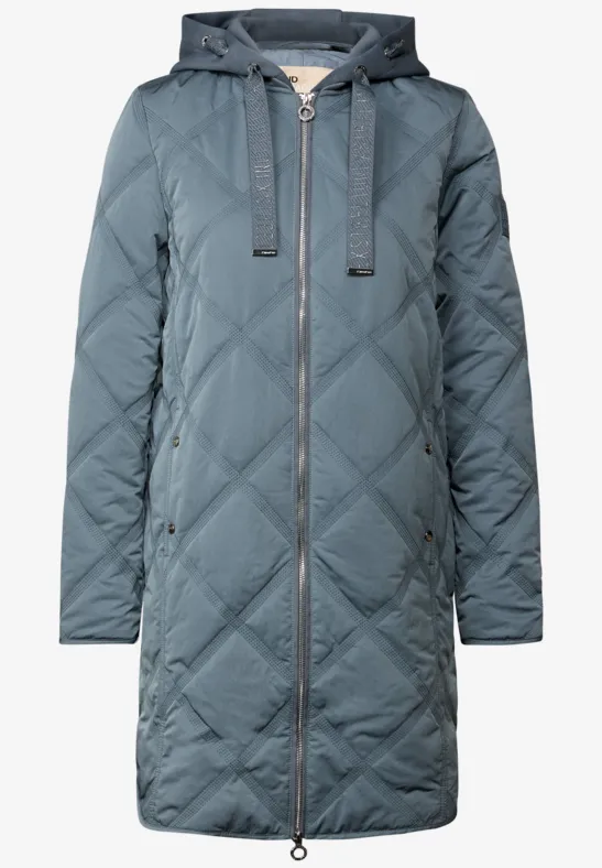 Manteau matelassé avec capuche Slate Blue