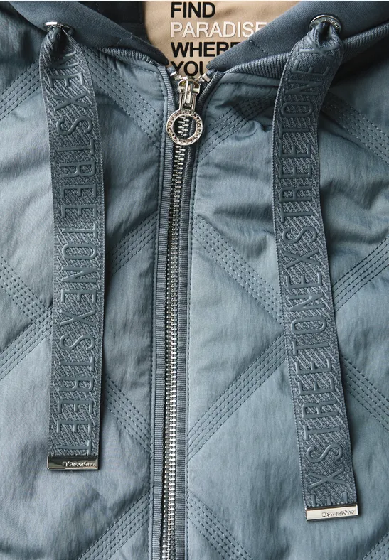 Manteau matelassé avec capuche Slate Blue