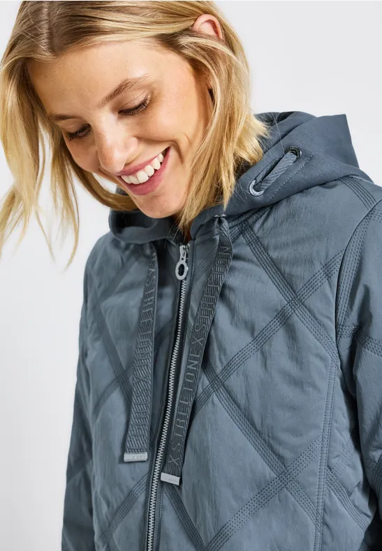 Manteau matelassé avec capuche Slate Blue