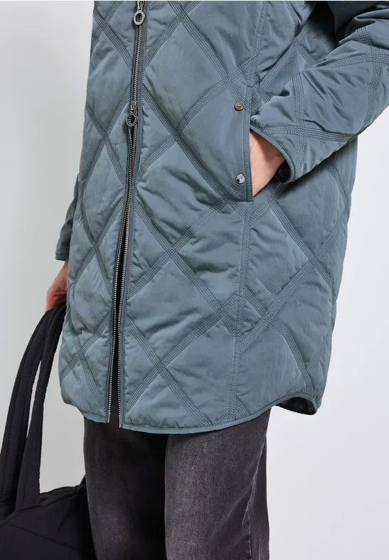 Manteau matelassé avec capuche Slate Blue