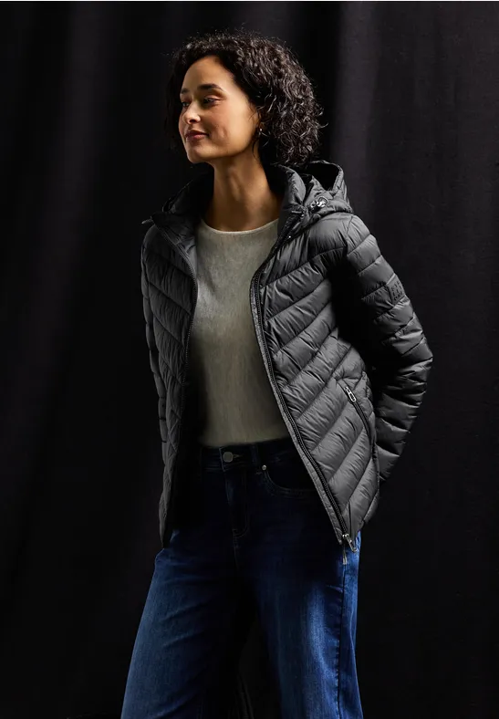 Veste avec capuche amovible Black