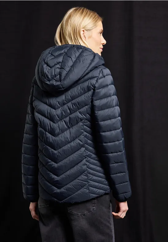 Jacke mit abnehmbarer Kapuze deep blue