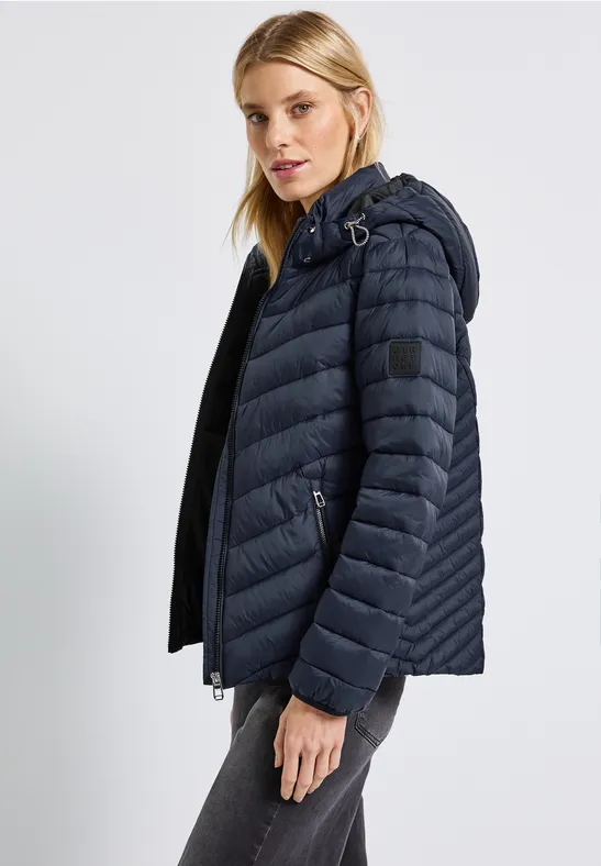 Jacke mit abnehmbarer Kapuze deep blue