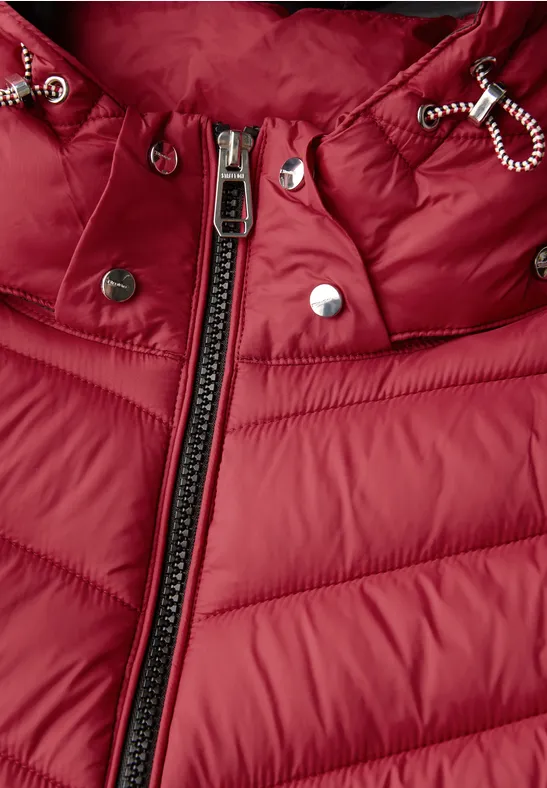 Veste avec capuche amovible carpet red