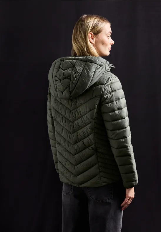 Jacke mit abnehmbarer Kapuze cypress green