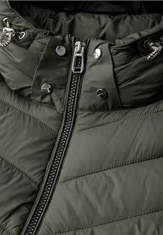 Jacke mit abnehmbarer Kapuze cypress green