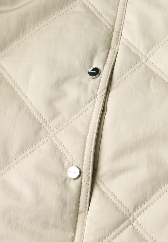 Jacke mit abnehmbarer Kapuze powder beige