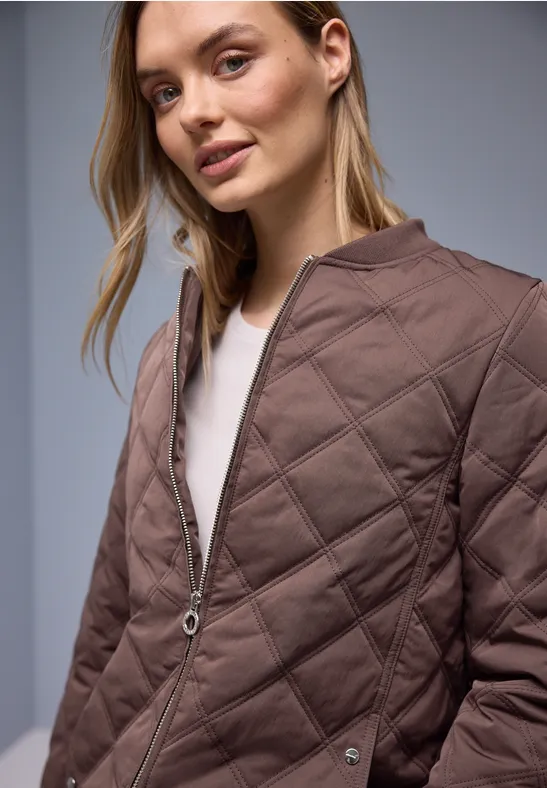 Jacke mit abnehmbarer Kapuze mahogany brown