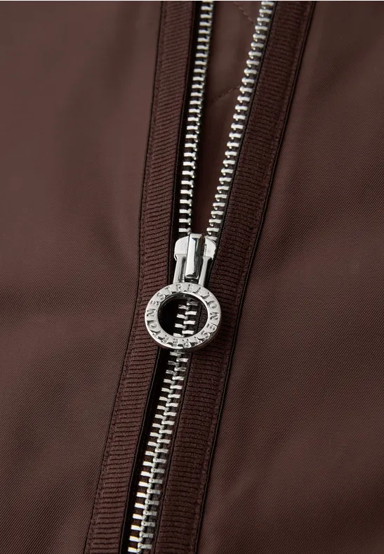 Blouson long mahogany brown