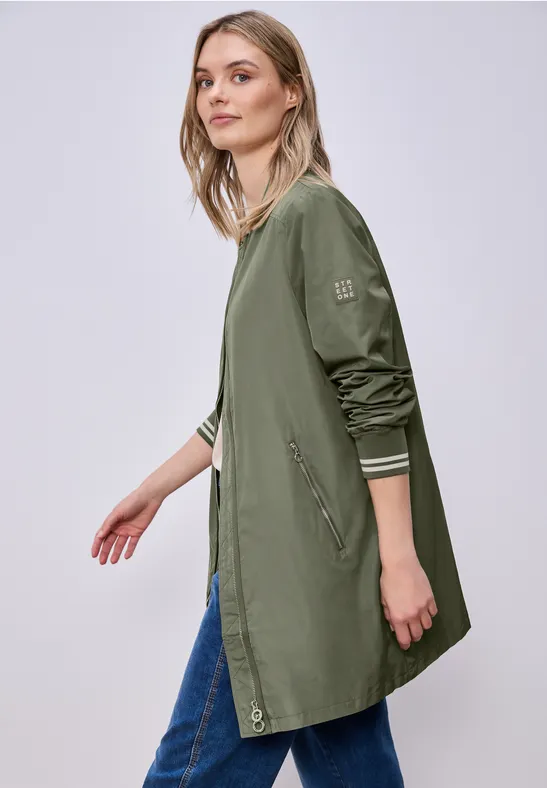Lange blouson Dark Vetiver Green