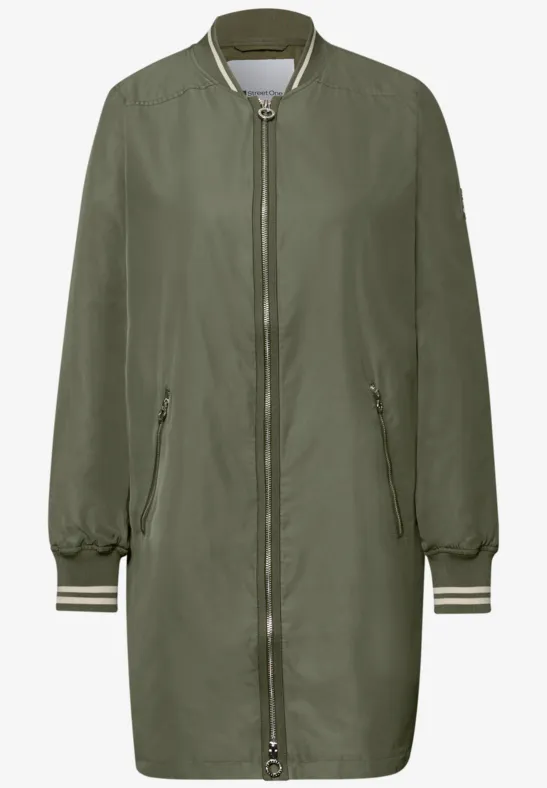 Lange blouson Dark Vetiver Green