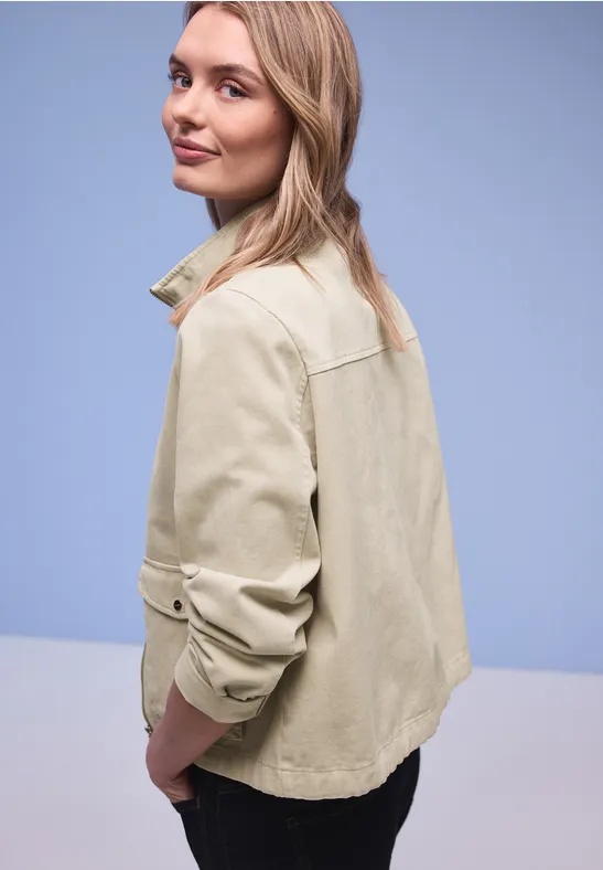 Veste look délavé powder beige