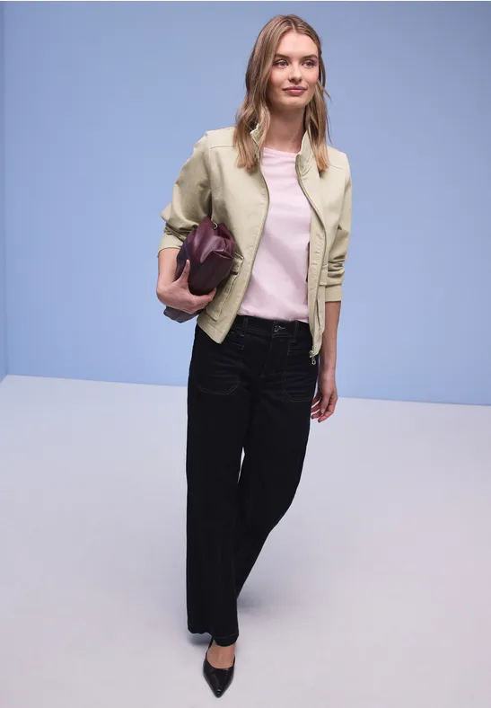 Veste look délavé powder beige